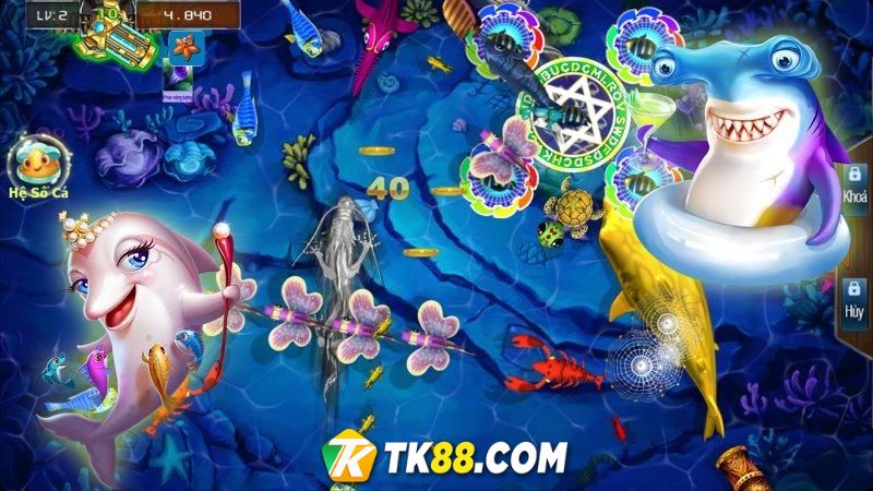 Giao diện game bắn cá cực bắt mắt người chơi 