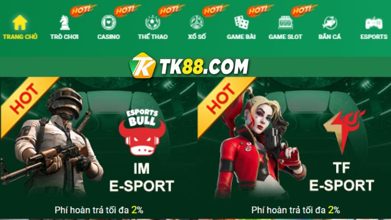 2 sảnh E-Sports cực hot của nhà cái TK88